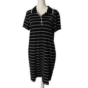 Calvin Klein Striped Cotton Polo Shirt Dress